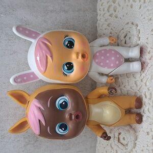 2 Cry Babies Magic Tears Dolls 5"